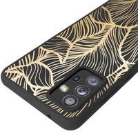 imoshion Design hoesje Samsung Galaxy A72 - Bladeren / Zwart