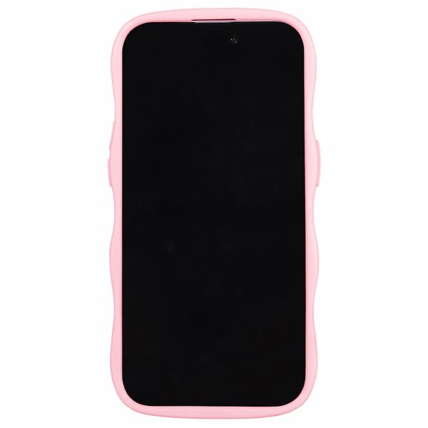 Holdit Wavy Case iPhone 15 Pro Max - Pink / Transparent