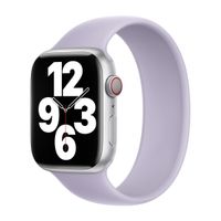 Apple Siliconen solobandje Apple Watch | 44/45/46/49 mm - Maat 10 - Purple Fog