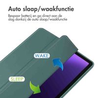 imoshion Trifold Hardcase Bookcase Samsung Galaxy Tab S10 Lite / S9 11.0 inch / Tab S10 FE / S9 FE 10.9 inch - Groen