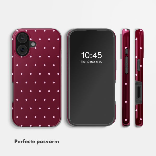 Selencia Vivid Backcover Apple iPhone 17 - Happy Dots Burgundy