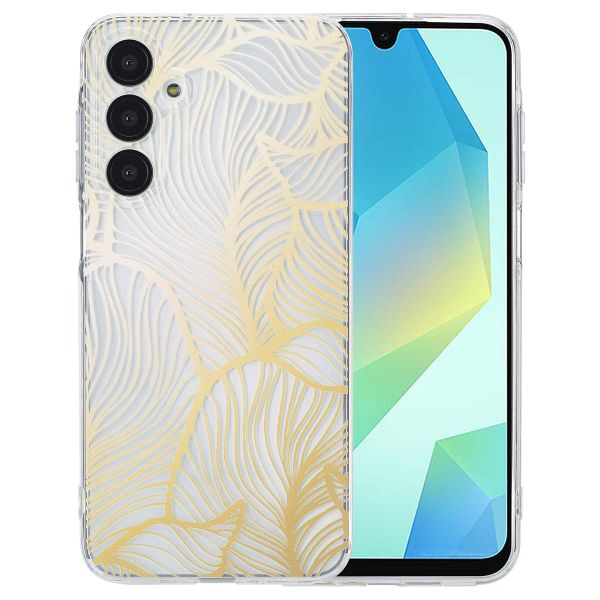 imoshion Design hoesje Samsung Galaxy A16 - Golden Leaves Transparant