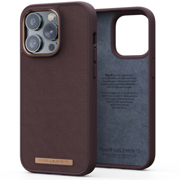 Njorð Collections Genuine Leather Case iPhone 14 Pro - Brown