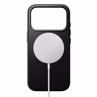 Nomad Traditional Leather Backcover met MagSafe Apple iPhone 17 Pro - Zwart