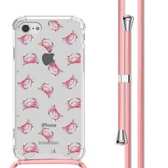 imoshion Design hoesje met koord Apple iPhone SE (2022 / 2020) / 8 / 7 - Crab Watercolor