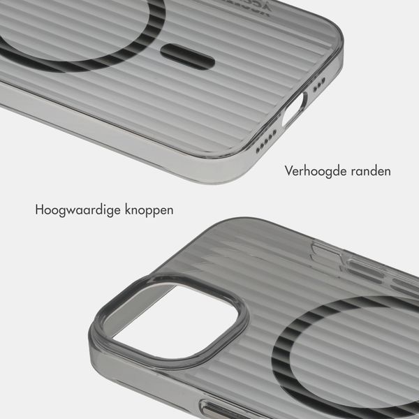 Accezz Lite Backcover met MagSafe | Fluted | Apple iPhone 13 - Zwart