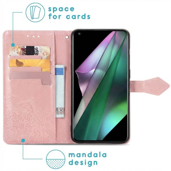 imoshion Mandala Bookcase OnePlus 10 Pro - Rosé Goud