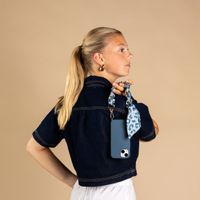 Selencia Backcover met luxe polskoord Apple iPhone 12 (Pro) - Blauw