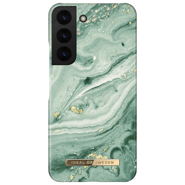 iDeal of Sweden Fashion Backcover Samsung Galaxy S22 - Mint Swirl Marble