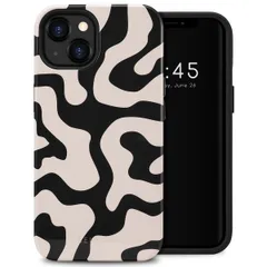 Selencia Vivid Backcover iPhone 13 - Art Wave Black