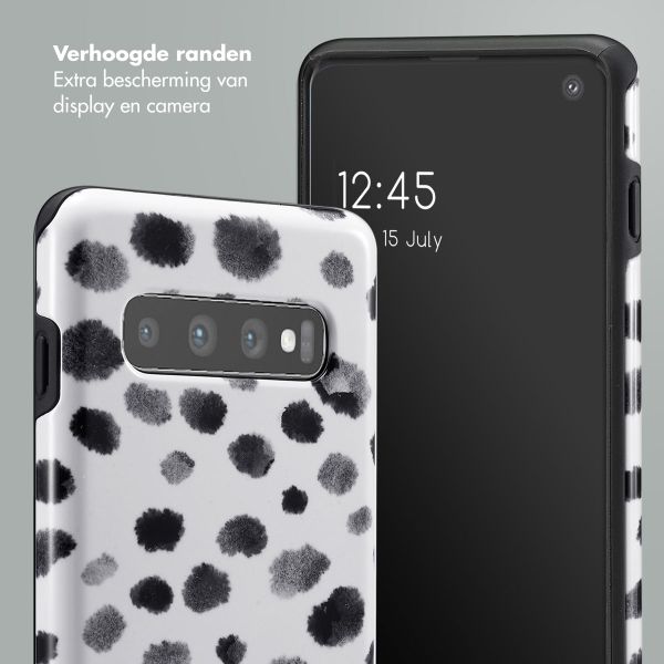 Selencia Vivid Tough Backcover Samsung Galaxy S10 - Trendy Leopard