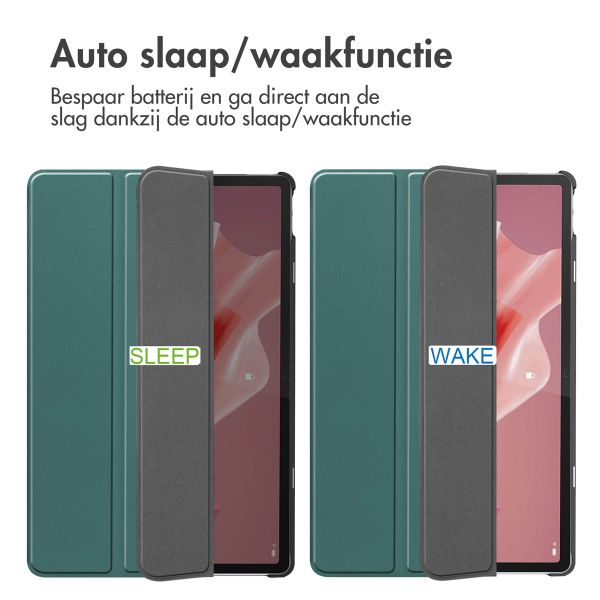 imoshion Trifold Bookcase Lenovo Tab P12 - Donkergroen