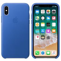 Apple Leather Backcover iPhone X - Electric Blue