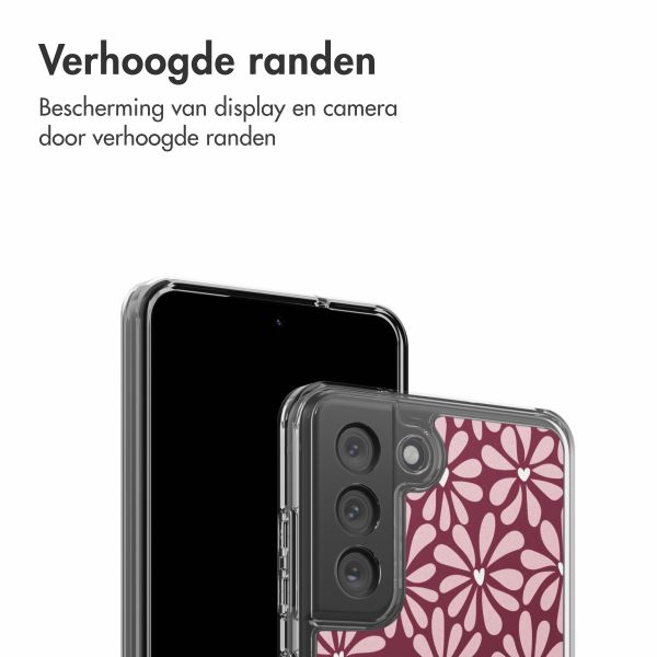 imoshion Design hoesje Samsung Galaxy S21 FE - Bloom Love Blush