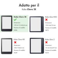 imoshion Design Slim Soft Case Sleepcover Kobo Clara 2E / Tolino Shine 4 - Black Marble