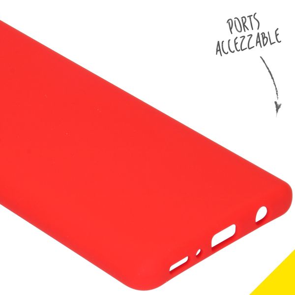 Accezz Liquid Silicone Backcover Samsung Galaxy A41 - Rood