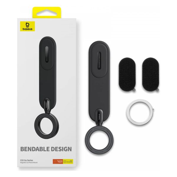 Baseus C02 Go Telefoonhouder auto - Magnetisch - Dashboard en middenconsole - Cluster Black