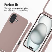 imoshion Silicone Case with Strap Apple iPhone 16 - Sand Pink