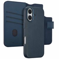 Accezz Leather Bookcase 2-in-1 met MagSafe Apple iPhone 17 - Nightfall Blue