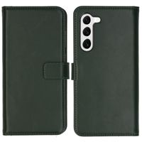 Selencia Echt Leren Bookcase Samsung Galaxy S23 - Groen