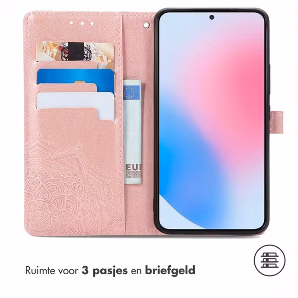 imoshion Mandala Bookcase Samsung Galaxy S25 Plus - Rosé Goud