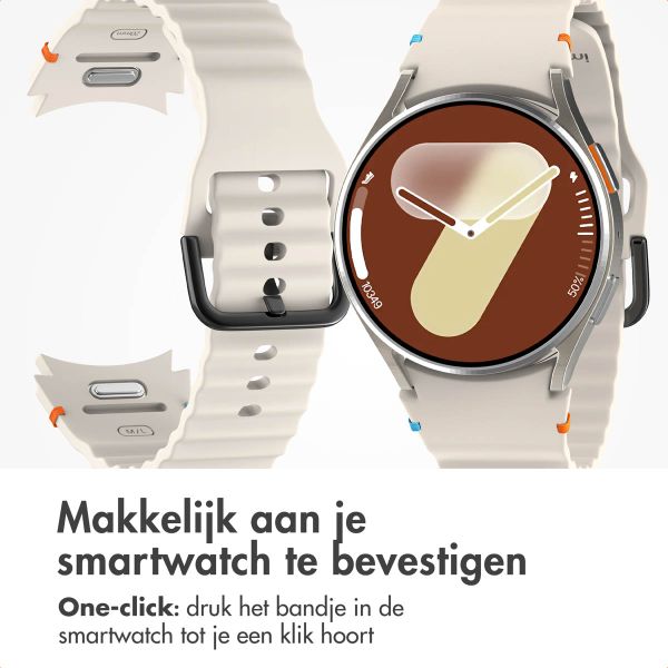 imoshion Wave Siliconenband Samsung Galaxy Watch 4 / 5 / 6 / 7 / FE (20 mm) - Starlight