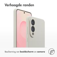 Accezz Liquid Silicone Backcover met MagSafe Samsung Galaxy S25 Edge - Stone