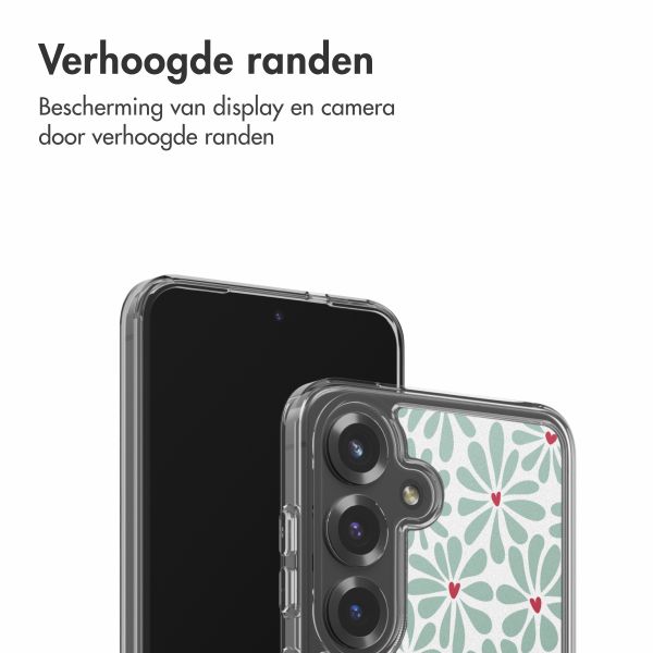 imoshion Design hoesje Samsung Galaxy S25 - Bloom Love Sage Green