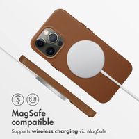 Accezz Leather Back Cover with MagSafe Apple iPhone 13 Pro - Sienna Brown