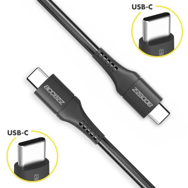 Accezz USB-C naar USB-C kabel - 0,2 meter - Zwart