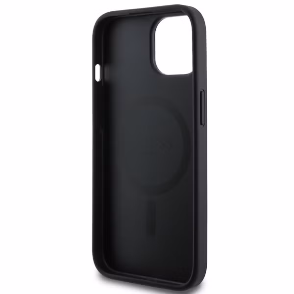 Guess 4G Metal Logo Backcover MagSafe Apple iPhone 15 - Zwart