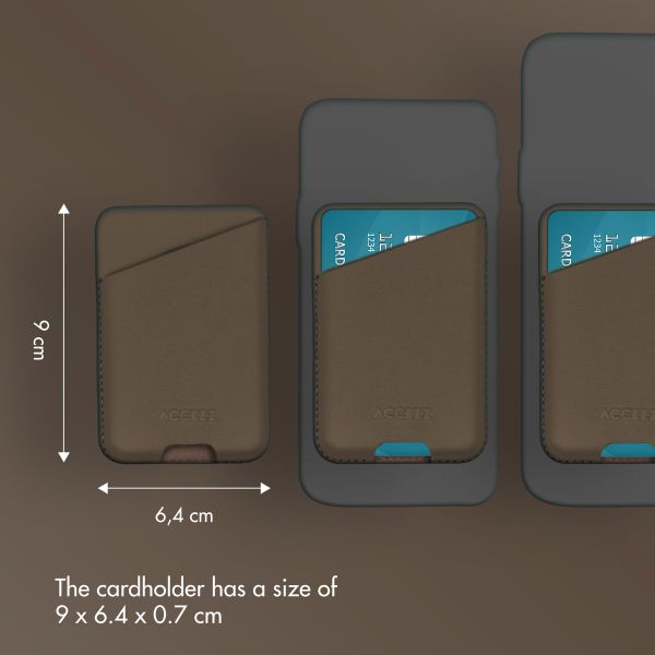 Accezz Leather Card Holder - Compatible with MagSafe and Qi2 - Coffee Brown