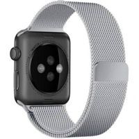WiWu Milanese band Apple Watch Series 1 t/m 9 / SE (38/40/41 mm) | Series 10 / 11 (42 mm) - Zilver