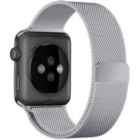 WiWu Milanese band Apple Watch Series 1 t/m 9 / SE (38/40/41 mm) | Series 10 (42 mm) - Zilver