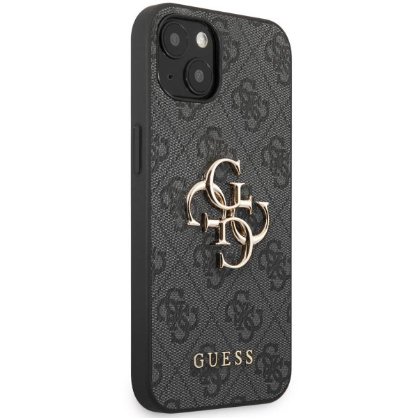 Guess 4G Metal Logo Backcover Apple iPhone 13 - Grijs
