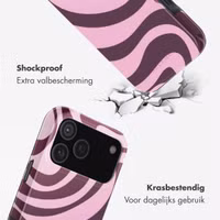 Selencia Vivid Backcover met MagSafe Apple iPhone 17 Pro Max - Wavy Swirl Pink Plum