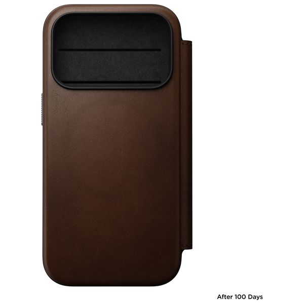 Nomad Modern Leather Folio Bookcase Apple iPhone 18 Pro / 17 Pro - Brown