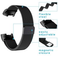 imoshion Milanees Watch bandje Fitbit Charge 3 / 4 - Zwart