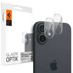 Spigen GLAStR EZ Fit Optik Camera Protector 2 Pack Apple iPhone 16 / 16 Plus - Crystal Clear