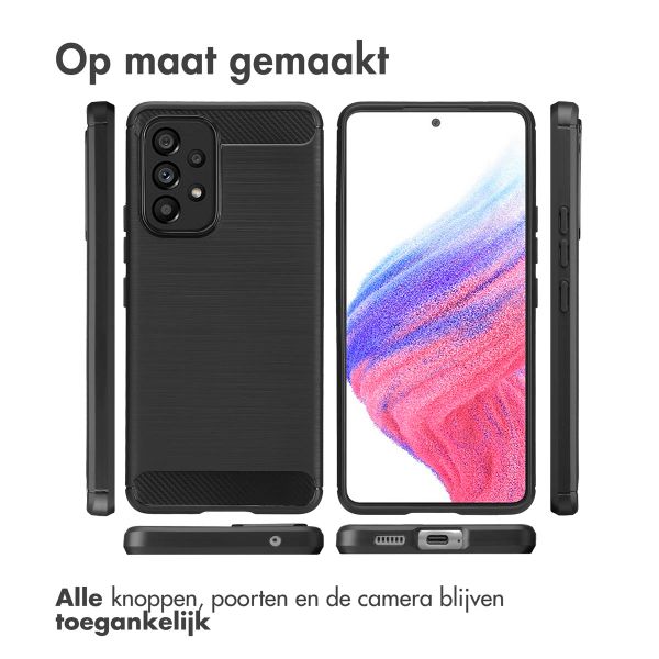 imoshion Brushed Backcover Samsung Galaxy A53 - Zwart