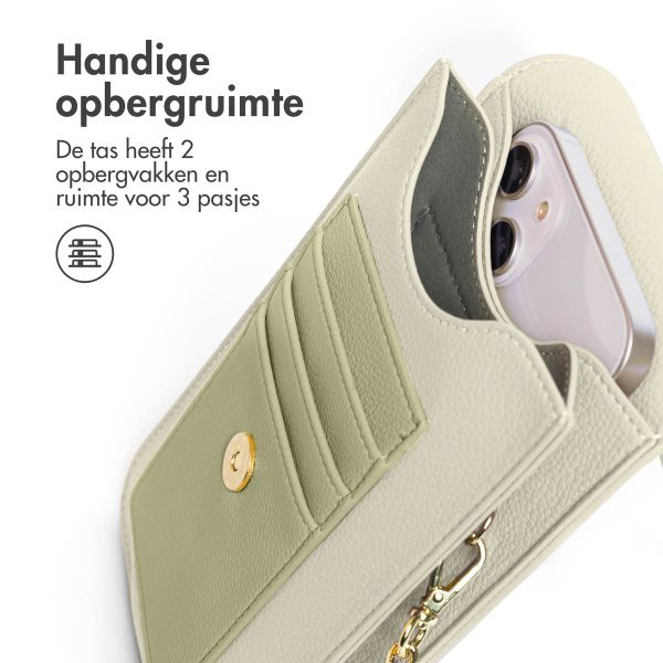 Selencia Telefoontasje Crossbody Elegance - Kunstleer - Groen