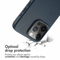 Accezz Leather Back Cover with MagSafe Apple iPhone 15 Pro Max - Nightfall Blue
