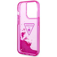 Guess Liquid Glitter Backcover iPhone 14 Pro Max - Fuchsia