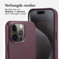 Accezz MagSafe Leather Backcover Apple iPhone 15 Pro Max - Heath Purple