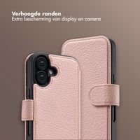 Selencia Riva Bookcase met MagSafe en Koord Apple iPhone 16 - Old Pink