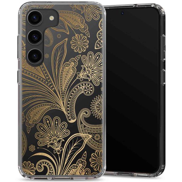 Selencia Fashion Extra Beschermende Backcover Samsung Galaxy S23 Plus - Paisley Gold