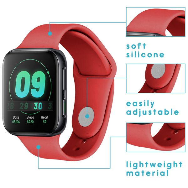 imoshion Siliconen bandje Oppo Watch 41 mm - Rood