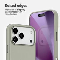Accezz Leather Back Cover with MagSafe Apple iPhone 17 Pro Max - Light Grey