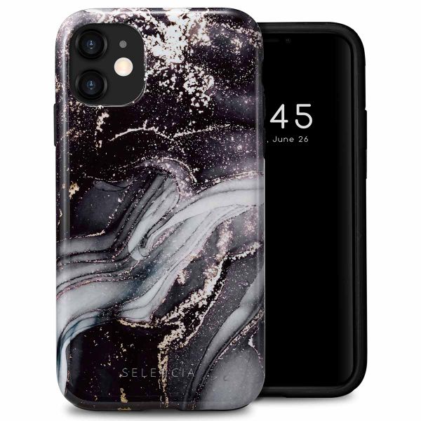 Selencia Vivid Tough Backcover iPhone 11 - Chic Marble Black