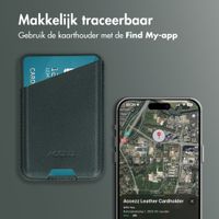 Accezz Magnetische Leren Kaarthouder - Geschikt voor Apple Find My - Cedar Green